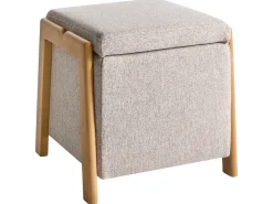 Hot Beliani EDLAND Tessuto 45 cm 43 cm Beige Beige Marrone