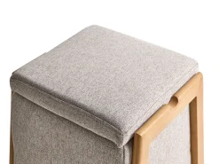 Hot Beliani EDLAND Tessuto 45 cm 43 cm Beige Beige Marrone