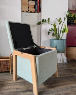 Discount Beliani EDLAND Tessuto 45 cm 43 cm Verde chiaro Marrone Verde