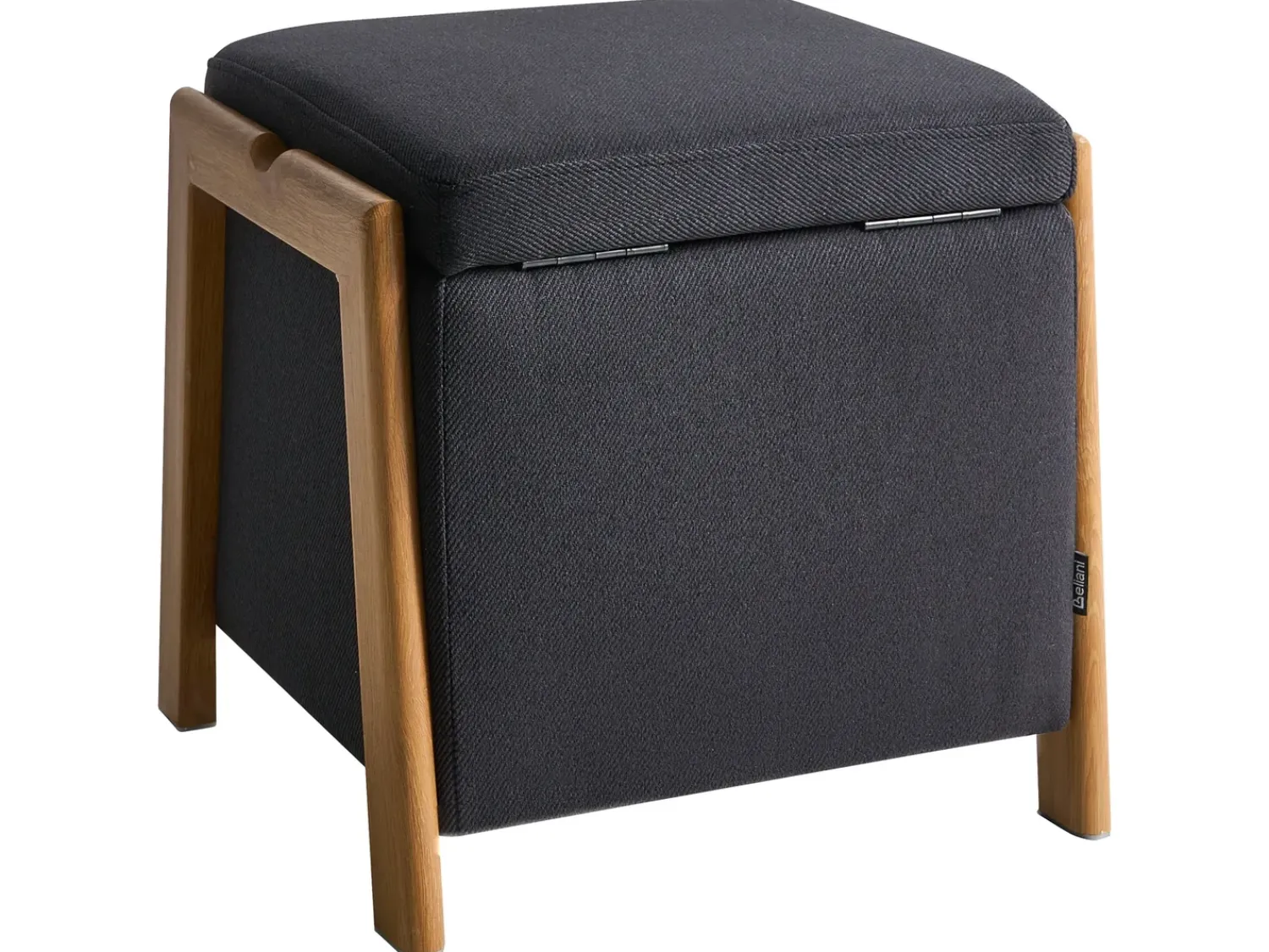 Beliani EDLAND Tessuto 45 cm 43 cm Nero Marrone Nero