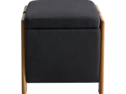 Beliani EDLAND Tessuto 45 cm 43 cm Nero Marrone Nero