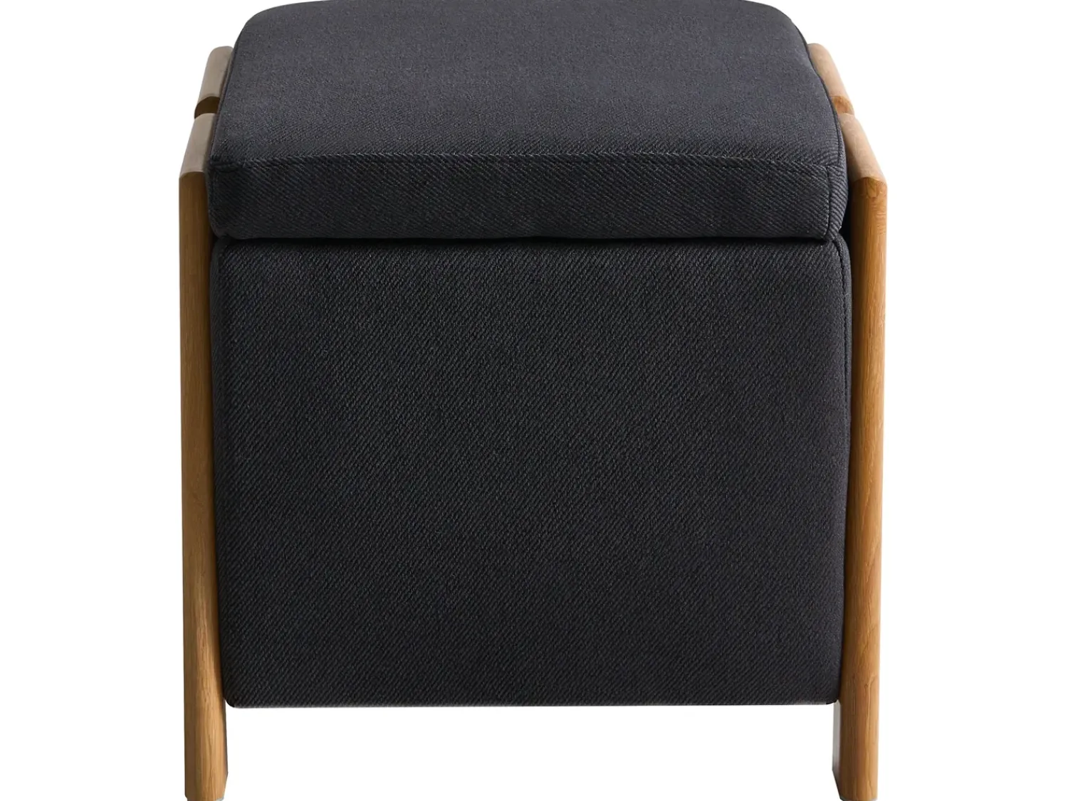 Beliani EDLAND Tessuto 45 cm 43 cm Nero Marrone Nero