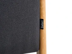 Beliani EDLAND Tessuto 45 cm 43 cm Nero Marrone Nero