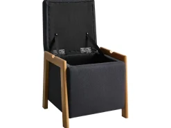 Beliani EDLAND Tessuto 45 cm 43 cm Nero Marrone Nero