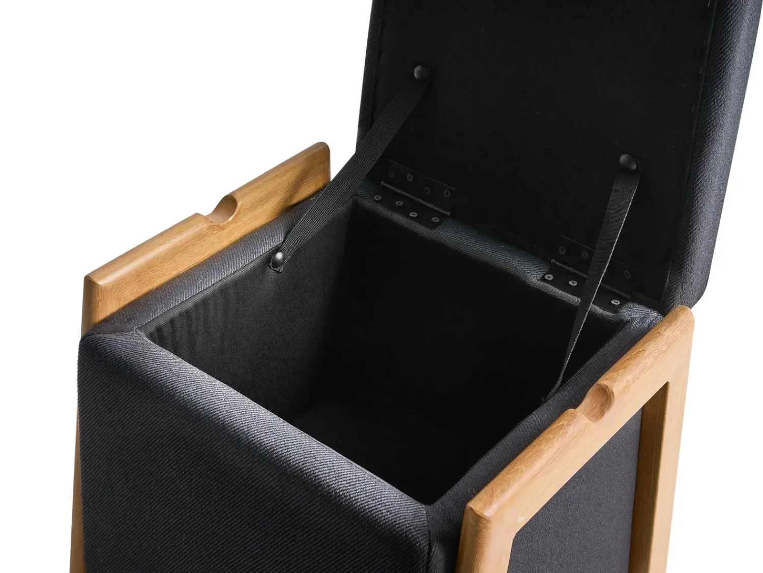 Beliani EDLAND Tessuto 45 cm 43 cm Nero Marrone Nero