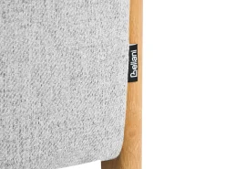 Clearance Beliani EDLAND Tessuto 45 cm 43 cm Grigio chiaro Grigio Marrone