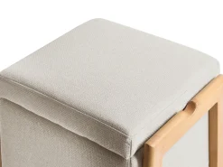 New Beliani EDLAND Tessuto 45 cm 43 cm Beige chiaro Beige Marrone