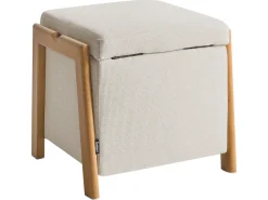 New Beliani EDLAND Tessuto 45 cm 43 cm Beige chiaro Beige Marrone