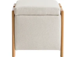 New Beliani EDLAND Tessuto 45 cm 43 cm Beige chiaro Beige Marrone