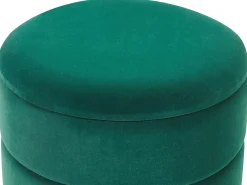 Best Beliani Pouf contenitore ELGIN Velluto Verde scuro Oro Verde