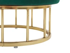 Best Beliani Pouf contenitore ELGIN Velluto Verde scuro Oro Verde