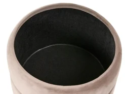 Discount Beliani Pouf contenitore ELGIN Velluto Tortora Beige Oro