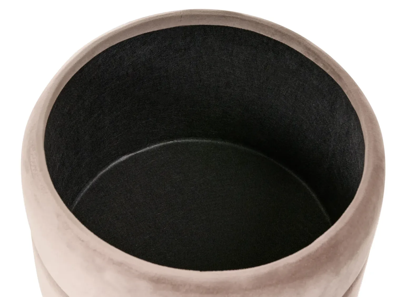 Discount Beliani Pouf contenitore ELGIN Velluto Tortora Beige Oro