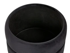 Outlet Beliani Pouf contenitore ELGIN Velluto Nero Nero Oro