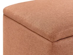 Outlet Beliani Pouf contenitore FERNDALE Tessuto dorato Marrone