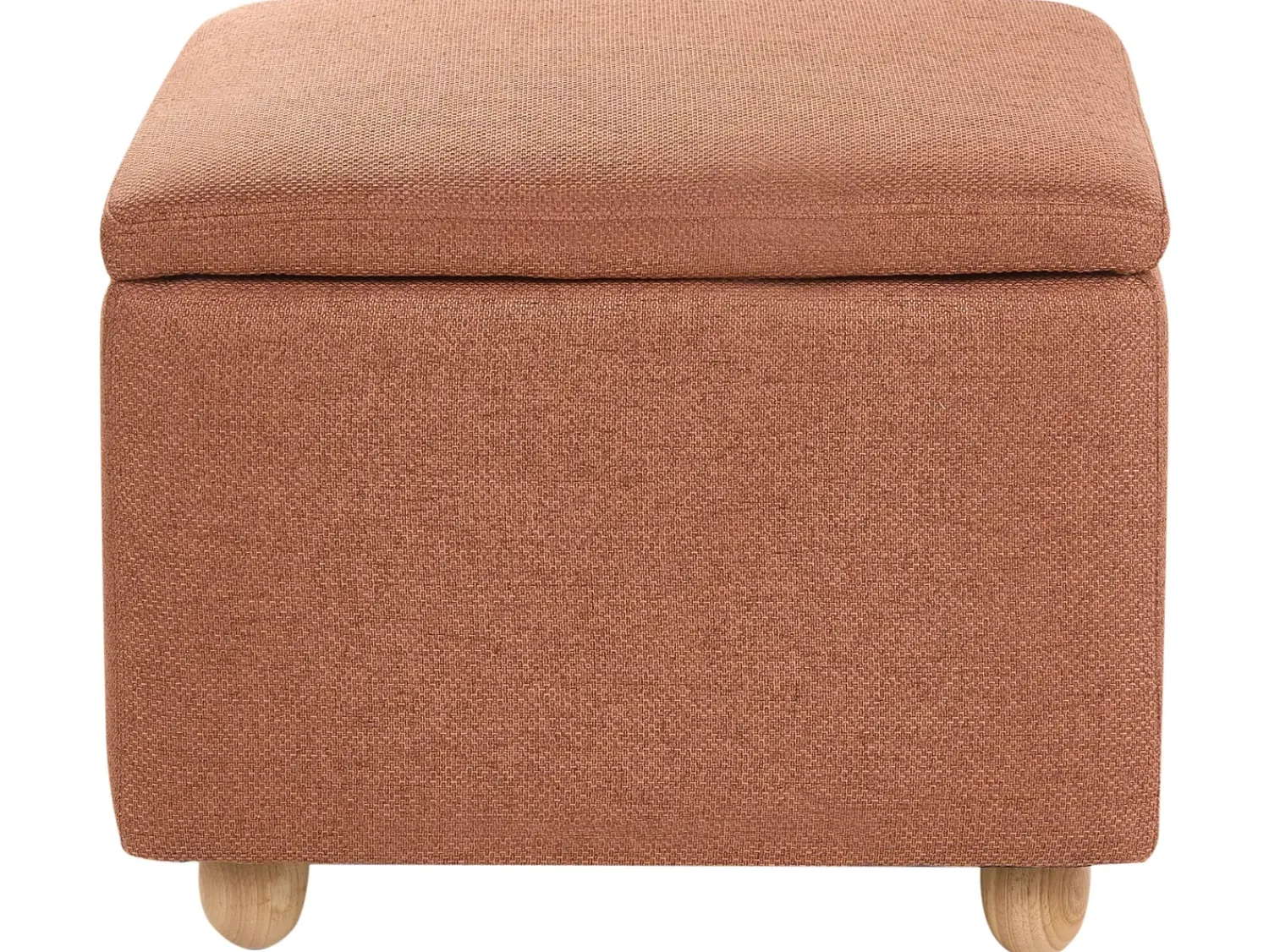 Outlet Beliani Pouf contenitore FERNDALE Tessuto dorato Marrone