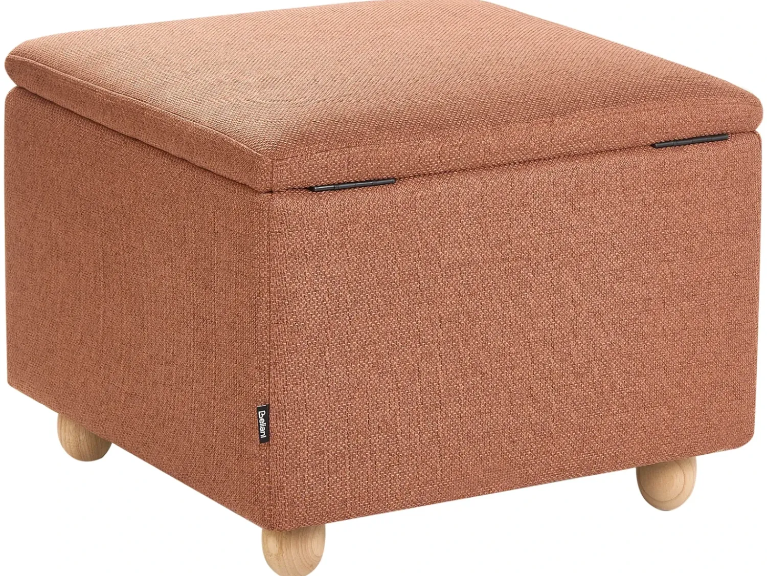 Outlet Beliani Pouf contenitore FERNDALE Tessuto dorato Marrone