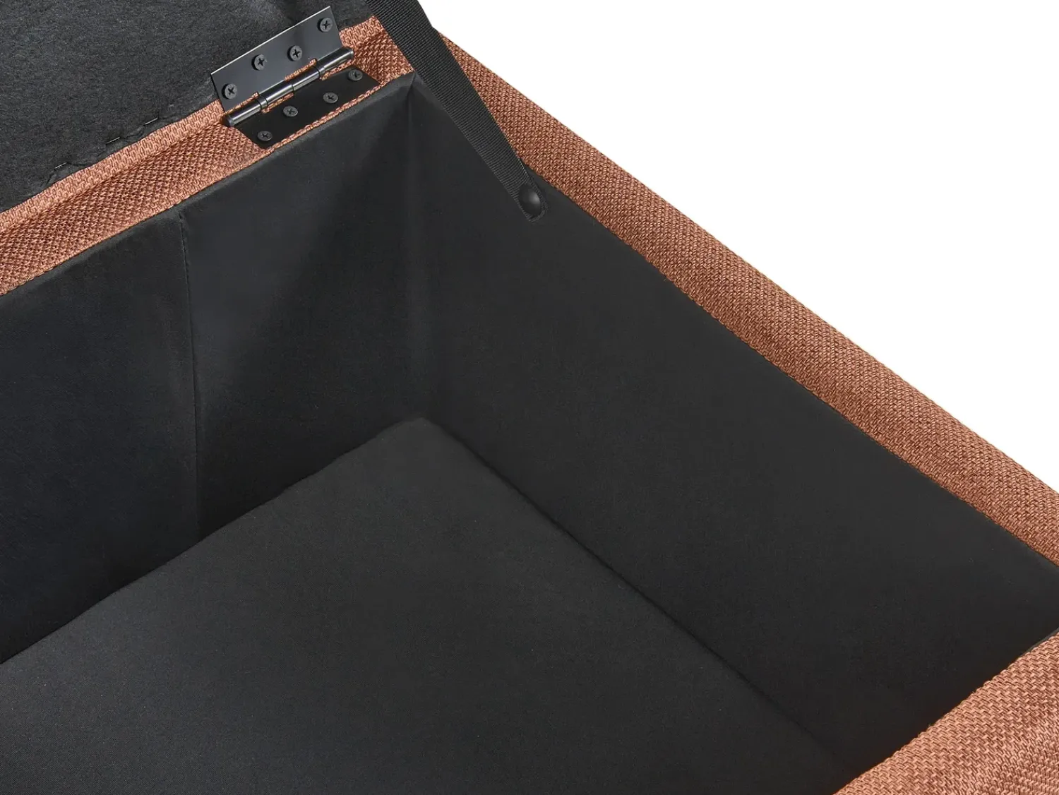 Outlet Beliani Pouf contenitore FERNDALE Tessuto dorato Marrone