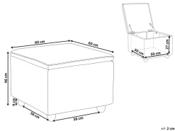 Outlet Beliani Pouf contenitore FERNDALE Tessuto dorato Marrone