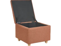 Outlet Beliani Pouf contenitore FERNDALE Tessuto dorato Marrone