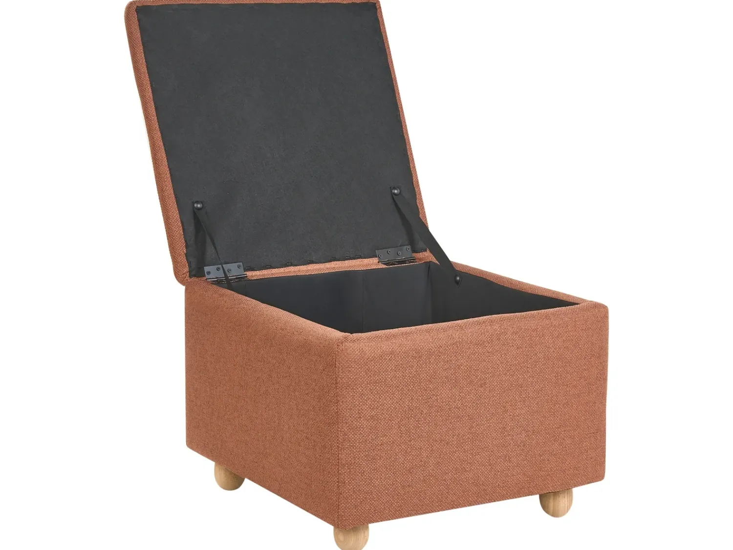 Outlet Beliani Pouf contenitore FERNDALE Tessuto dorato Marrone