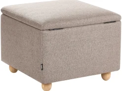 Online Beliani Pouf contenitore FERNDALE Tessuto Beige