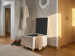 Online Beliani Pouf contenitore FERNDALE Tessuto Beige