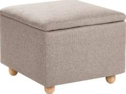 Online Beliani Pouf contenitore FERNDALE Tessuto Beige