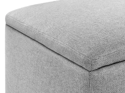 New Beliani Pouf contenitore FERNDALE Tessuto Grigio chiaro Grigio Marrone