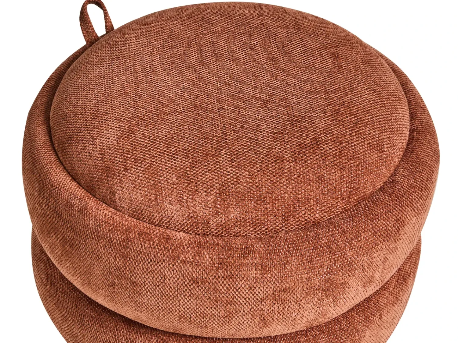 New Beliani Pouf contenitore HAWLEY Ciniglia dorato Marrone