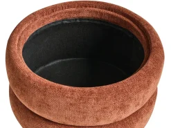 New Beliani Pouf contenitore HAWLEY Ciniglia dorato Marrone