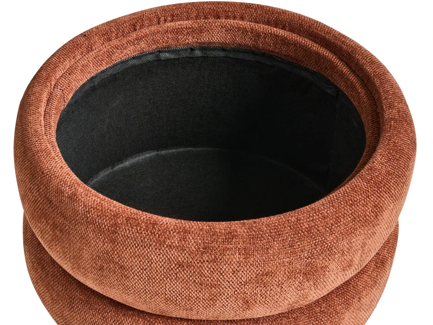 New Beliani Pouf contenitore HAWLEY Ciniglia dorato Marrone