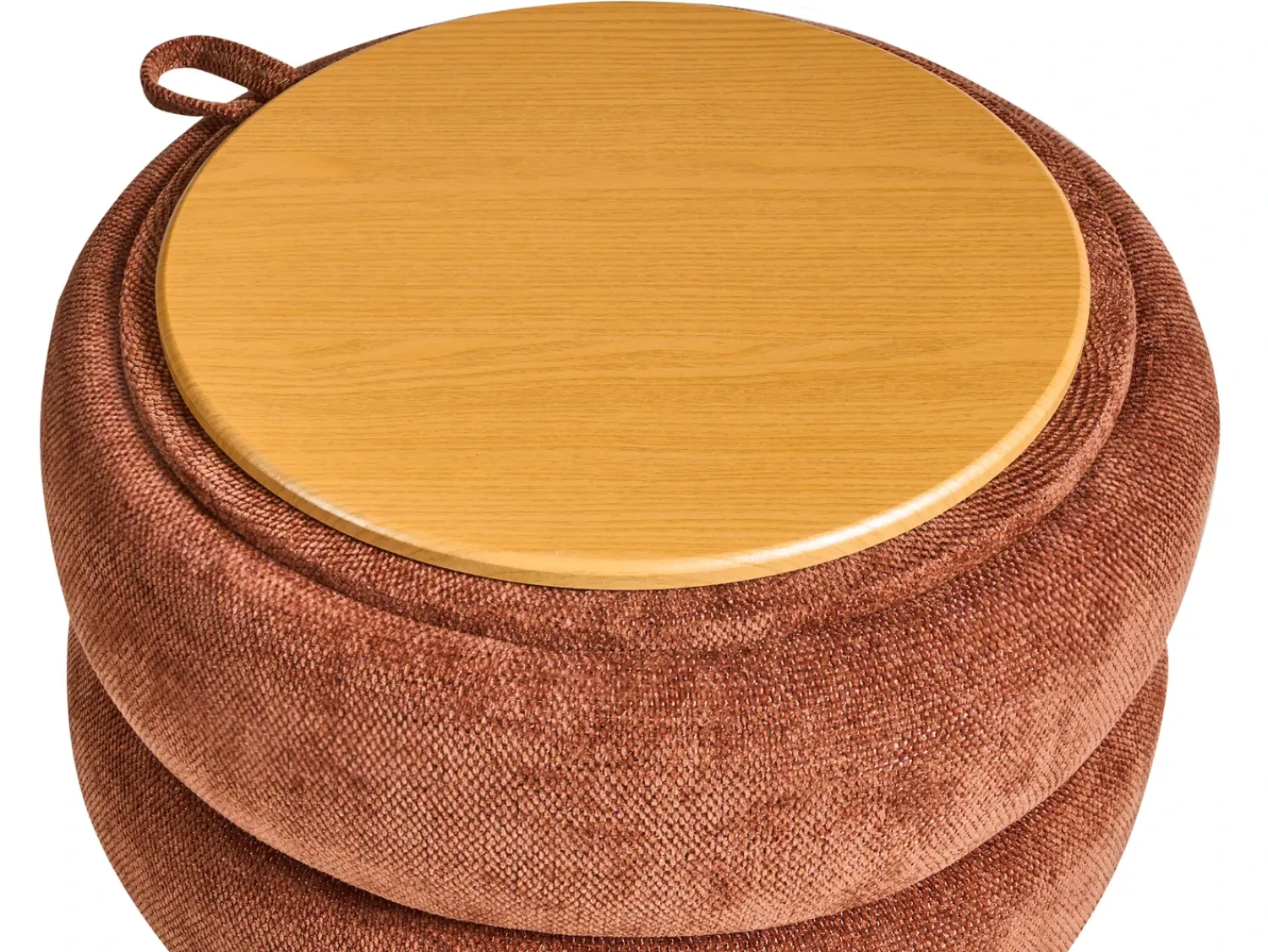 New Beliani Pouf contenitore HAWLEY Ciniglia dorato Marrone