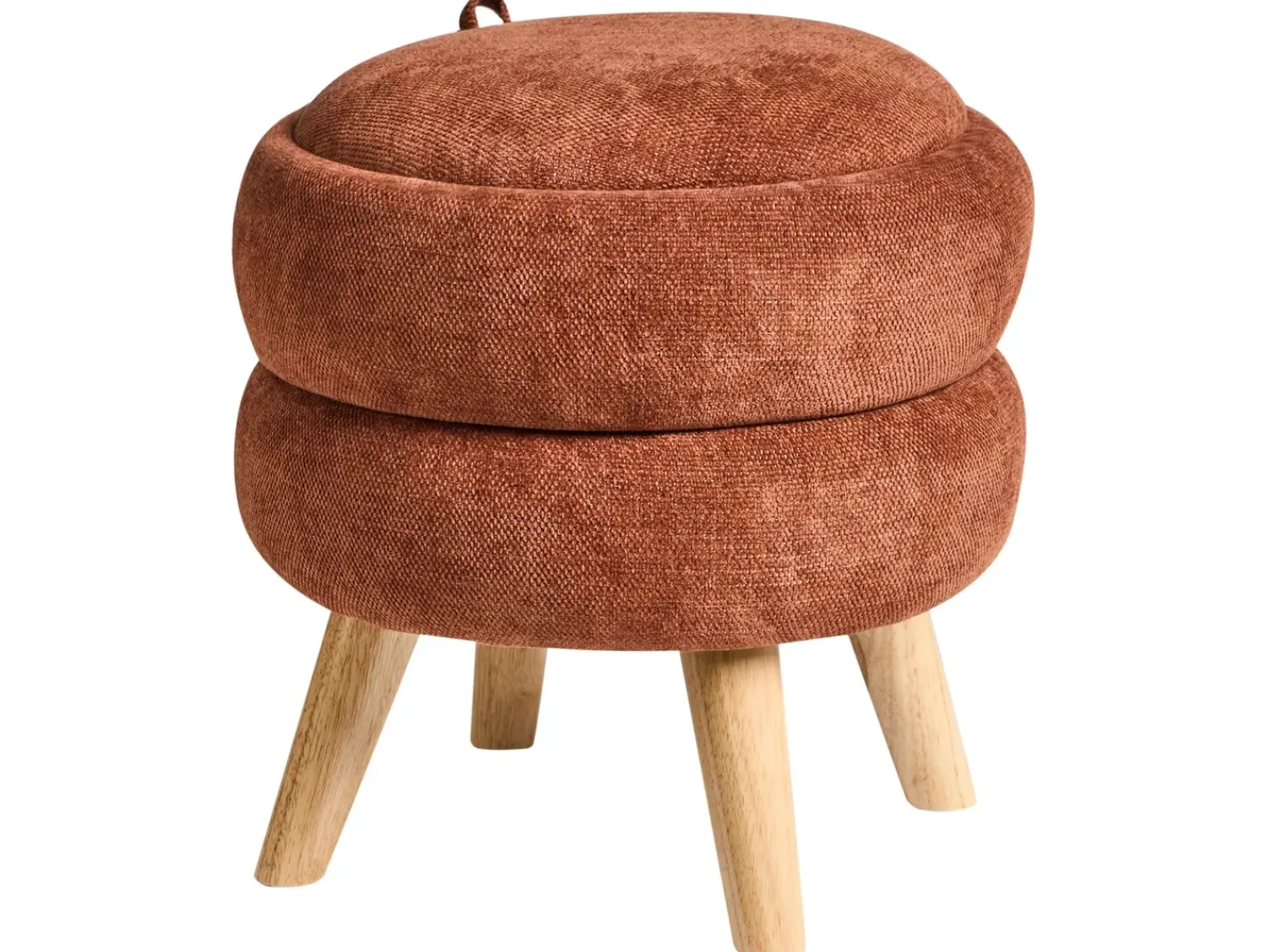 New Beliani Pouf contenitore HAWLEY Ciniglia dorato Marrone