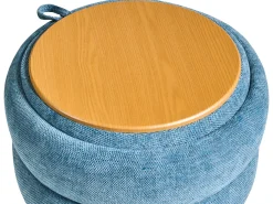 Best Beliani Pouf contenitore HAWLEY Ciniglia Blu