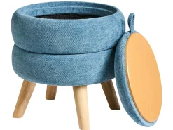 Best Beliani Pouf contenitore HAWLEY Ciniglia Blu