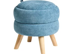 Best Beliani Pouf contenitore HAWLEY Ciniglia Blu