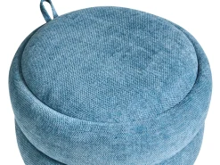 Best Beliani Pouf contenitore HAWLEY Ciniglia Blu