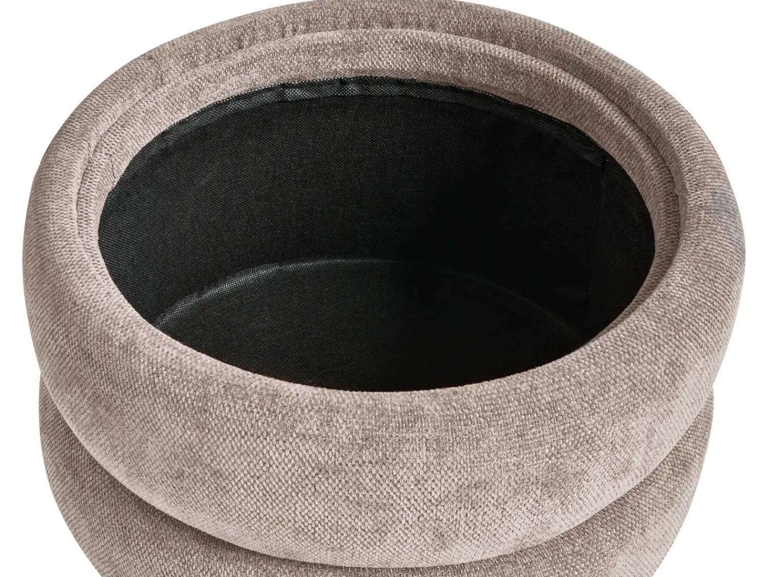 Outlet Beliani Pouf contenitore HAWLEY Ciniglia Tortora Beige Grigio