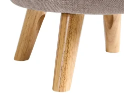 Outlet Beliani Pouf contenitore HAWLEY Ciniglia Tortora Beige Grigio