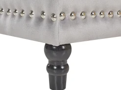 Online Beliani Pouf contenitore LORETTO Velluto chiaro Grigio