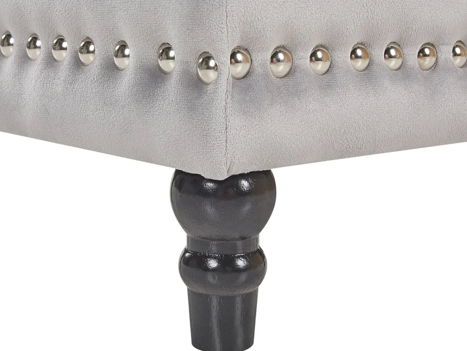 Online Beliani Pouf contenitore LORETTO Velluto chiaro Grigio