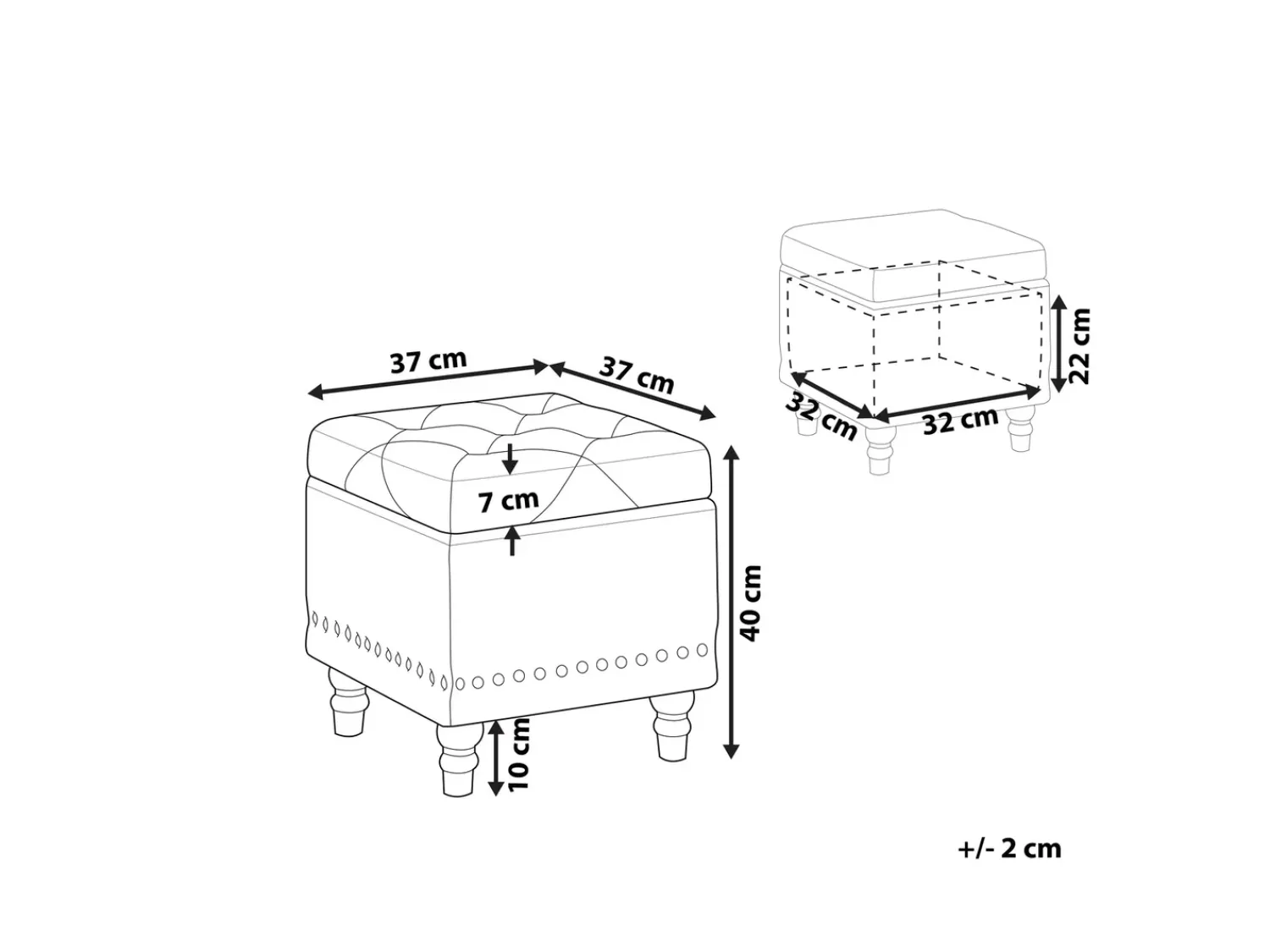 Online Beliani Pouf contenitore LORETTO Velluto chiaro Grigio