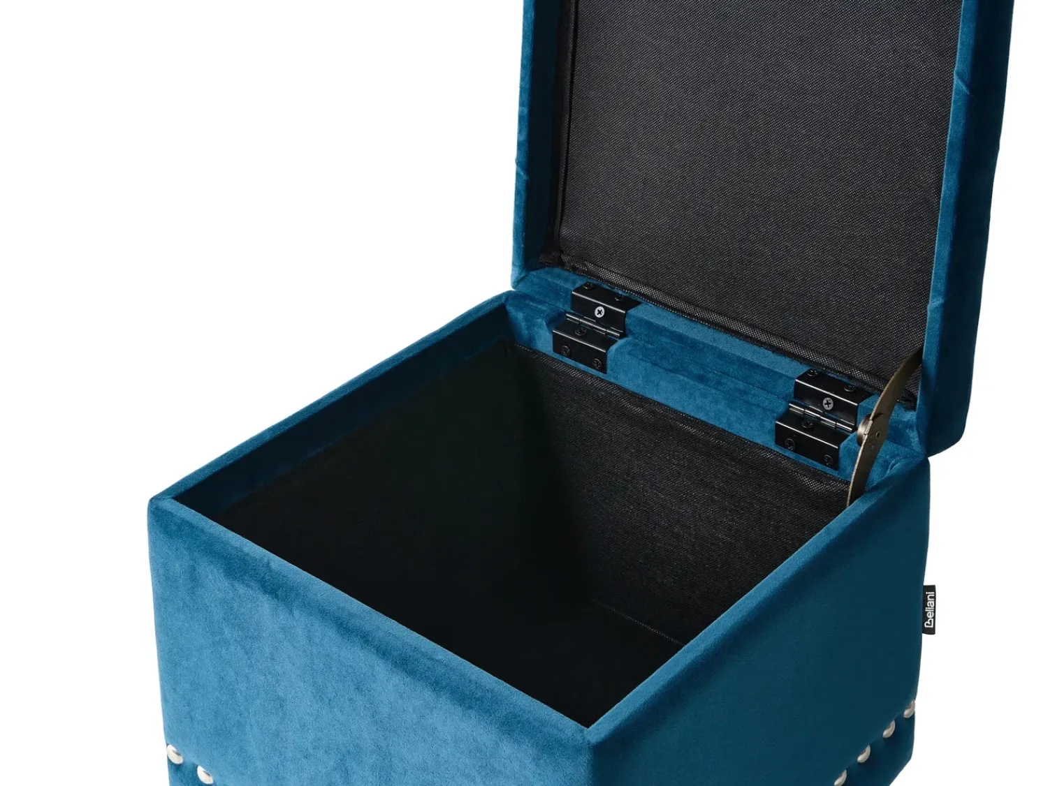 New Beliani Pouf contenitore LORETTO Velluto scuro Blu