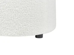Outlet Beliani Pouf contenitore MARYLAND Bouclé sporco Bianco