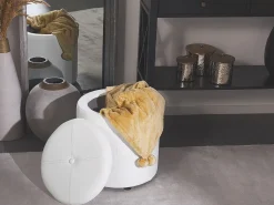 Sale Beliani Pouf contenitore MARYLAND Pelle sintetica Bianco