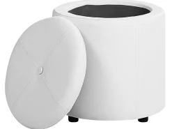 Sale Beliani Pouf contenitore MARYLAND Pelle sintetica Bianco
