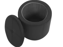Sale Beliani Pouf contenitore MARYLAND Pelle sintetica Nero
