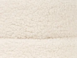 Beliani Pouf contenitore OGDEN Bouclé Bianco Bianco Marrone