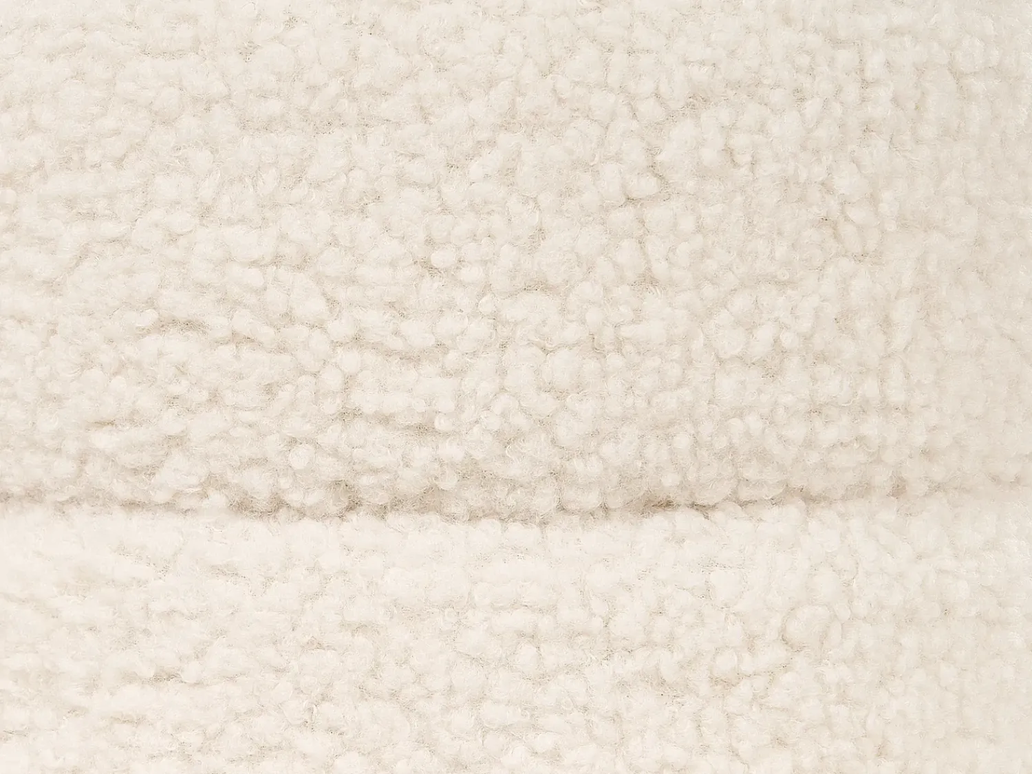 Beliani Pouf contenitore OGDEN Bouclé Bianco Bianco Marrone